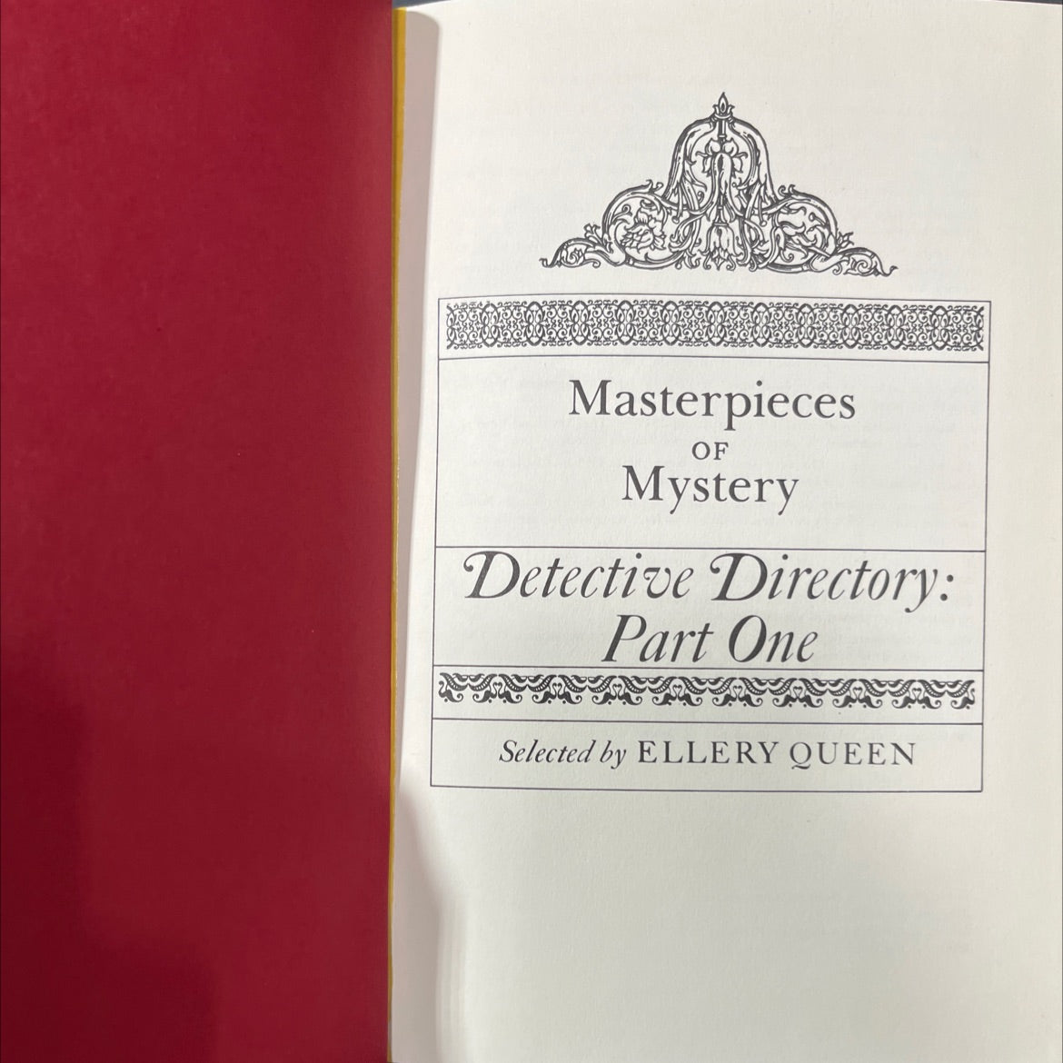 masterpieces of mystery detective directory part one book, by ellery queen, 1977 Hardcover image 2