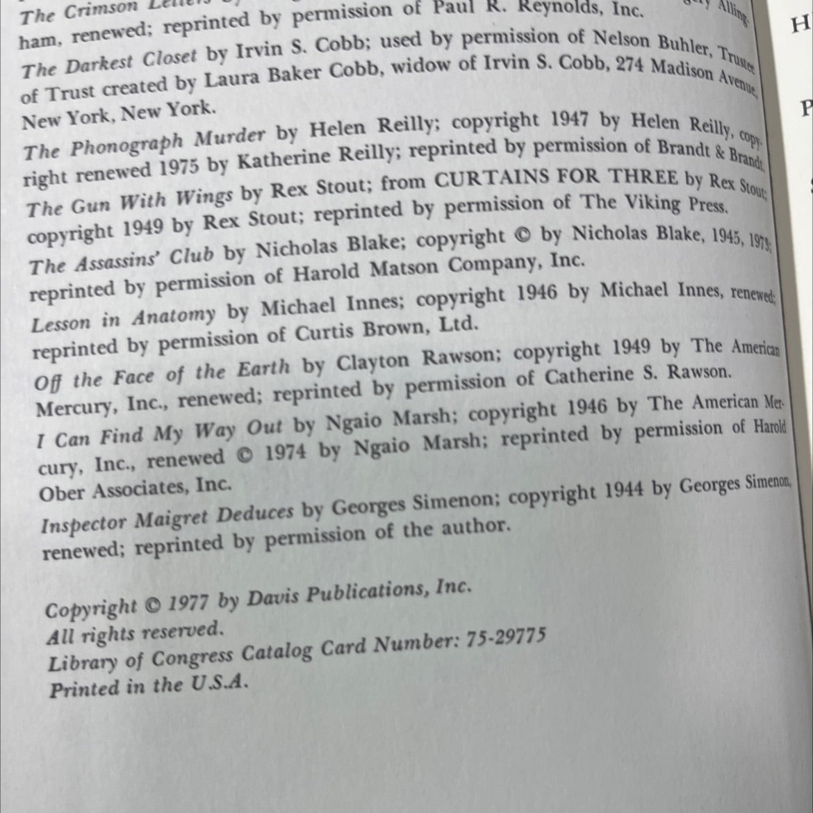 masterpieces of mystery the golden age part two book, by ellery queen, 1977 Hardcover image 3