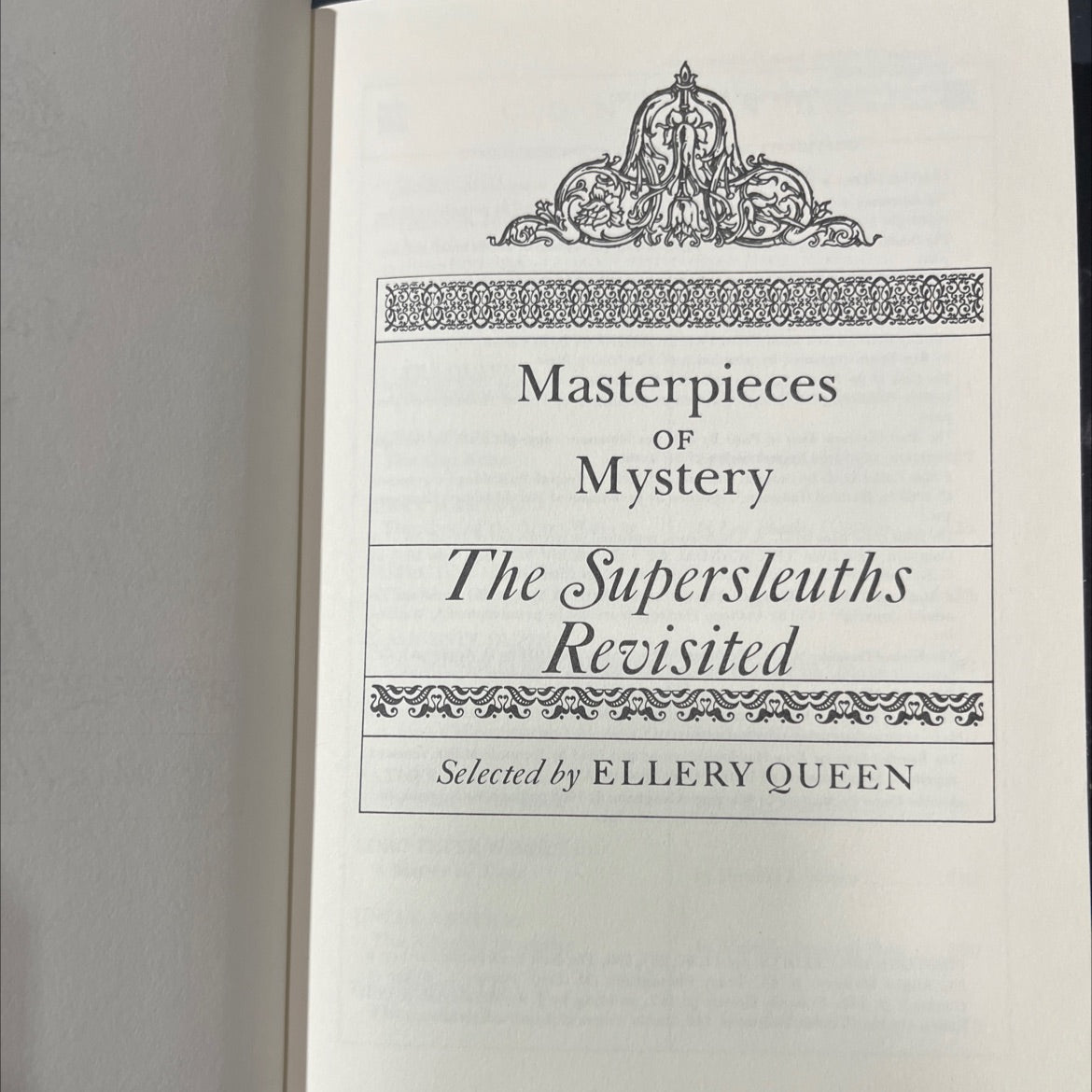 masterpieces of mystery the supersleuths revisited book, by ellery queen, 1979 Hardcover image 2