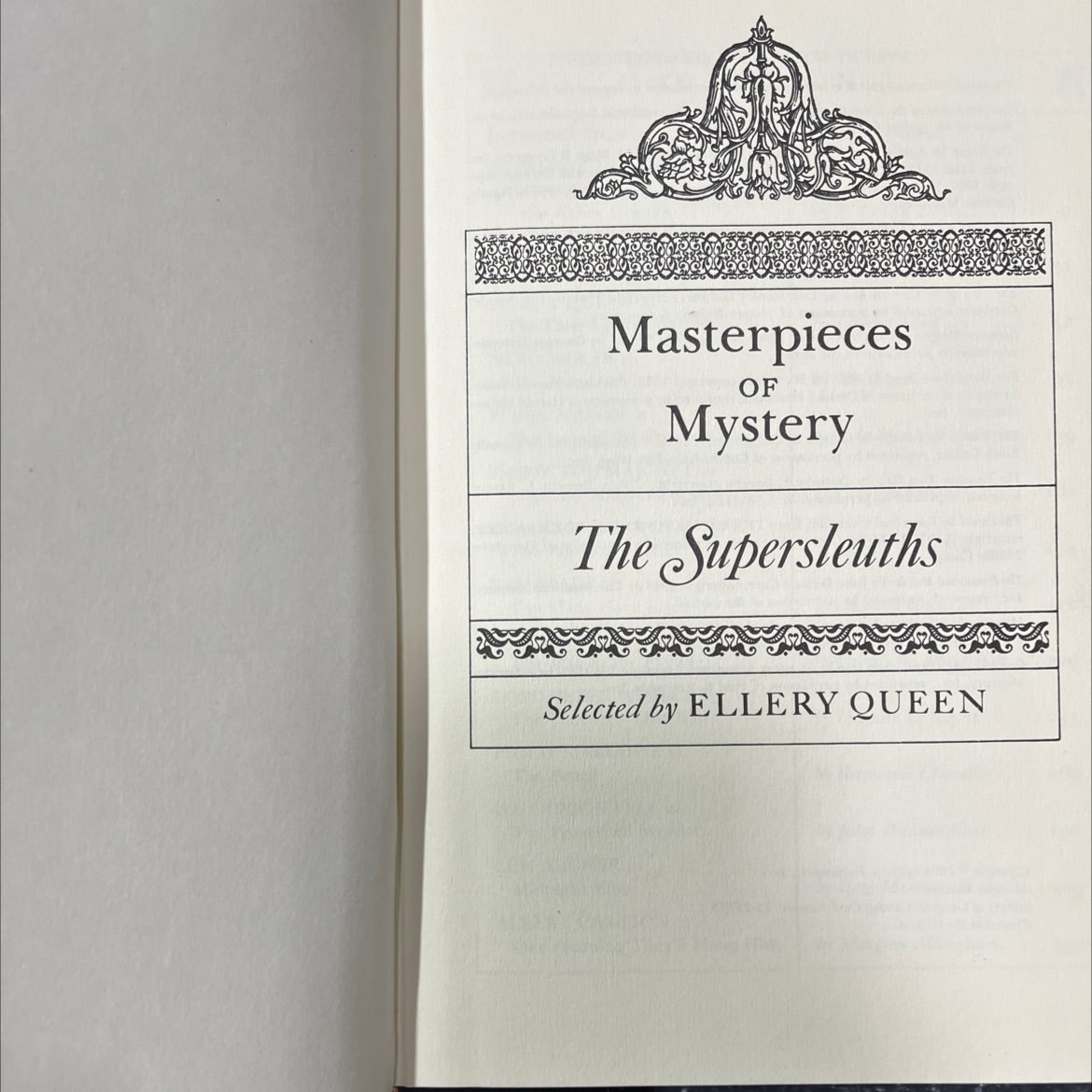 masterpieces of mystery the supersleuths book, by ellery queen, 1976 Leather image 2