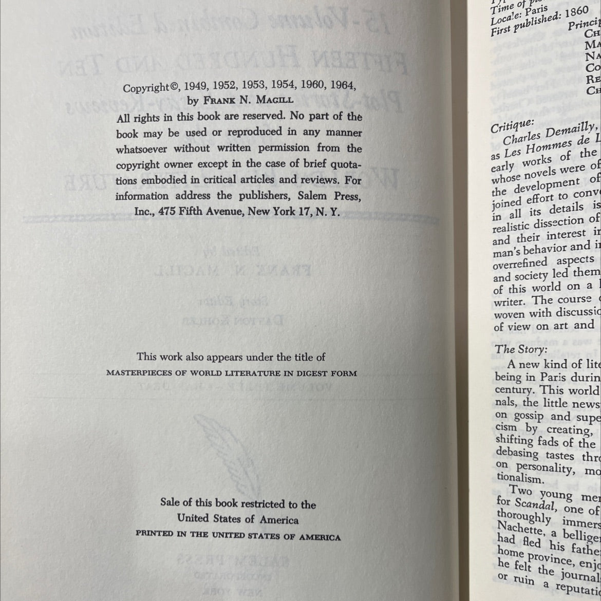 masterplots 15-volume combined edition fifteen hundred and ten plot-stories and essay-reviews from the world's fine image 3