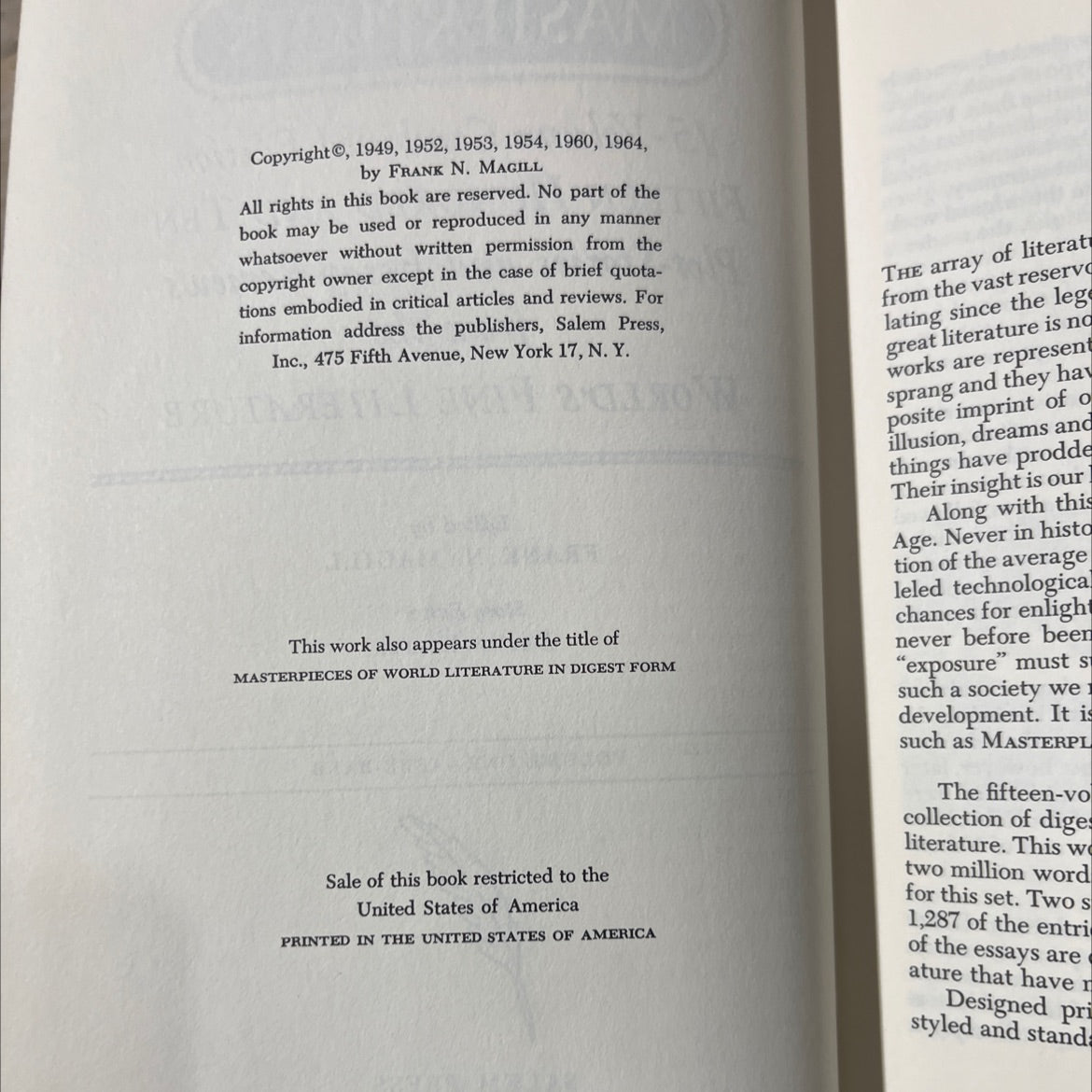 masterplots 15-volume combined edition book, by frank n. magill, 1964 Hardcover image 3