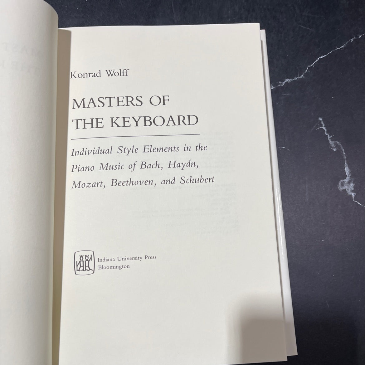 masters of the keyboard book, by Konrad Wolff, 1983 Hardcover image 2