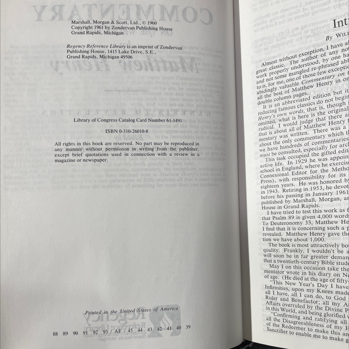 matthew henry's commentary on the whole bible book, by matthew henry, 1961 Hardcover image 3