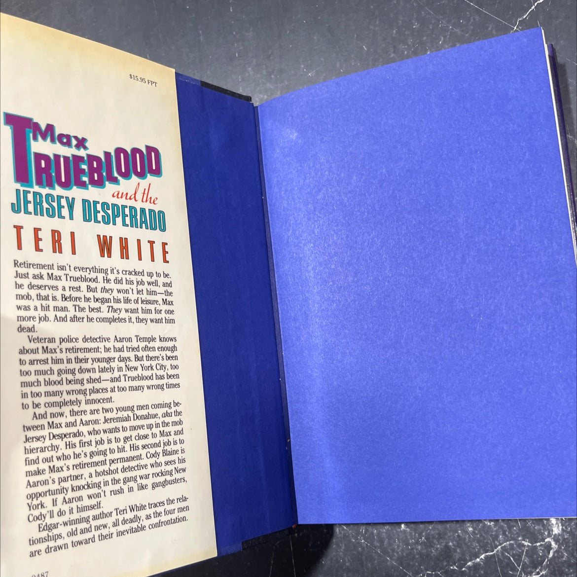 max trueblood and the jersey desperado book, by teri white, 1987 Hardcover image 4