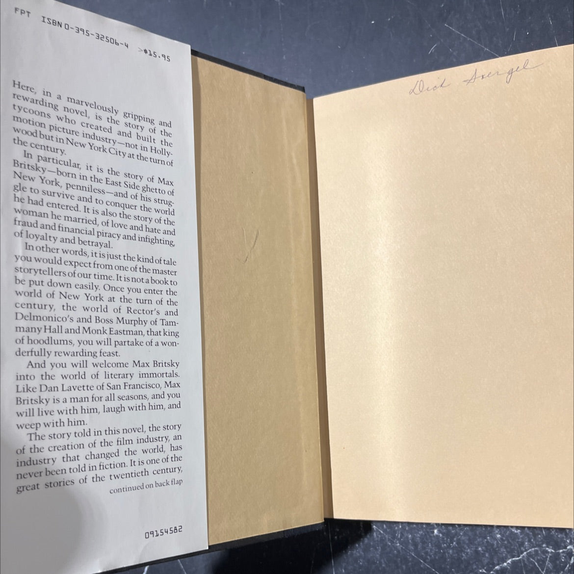 max book, by Howard Fast, 1982 Hardcover image 4