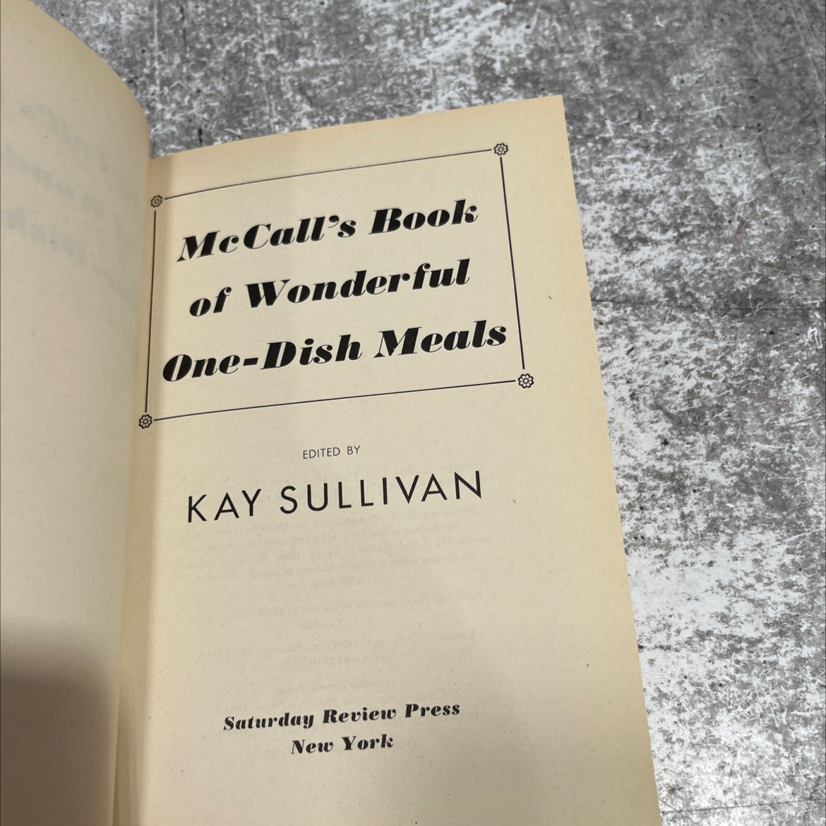 mccall's book of wonderful one-dish meals book, by kay sullivan, 1972 Hardcover image 2