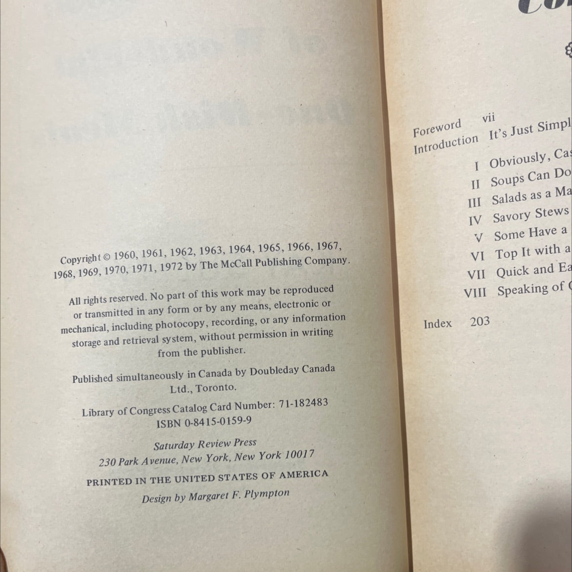 mccall's book of wonderful one-dish meals book, by kay sullivan, 1972 Hardcover image 3
