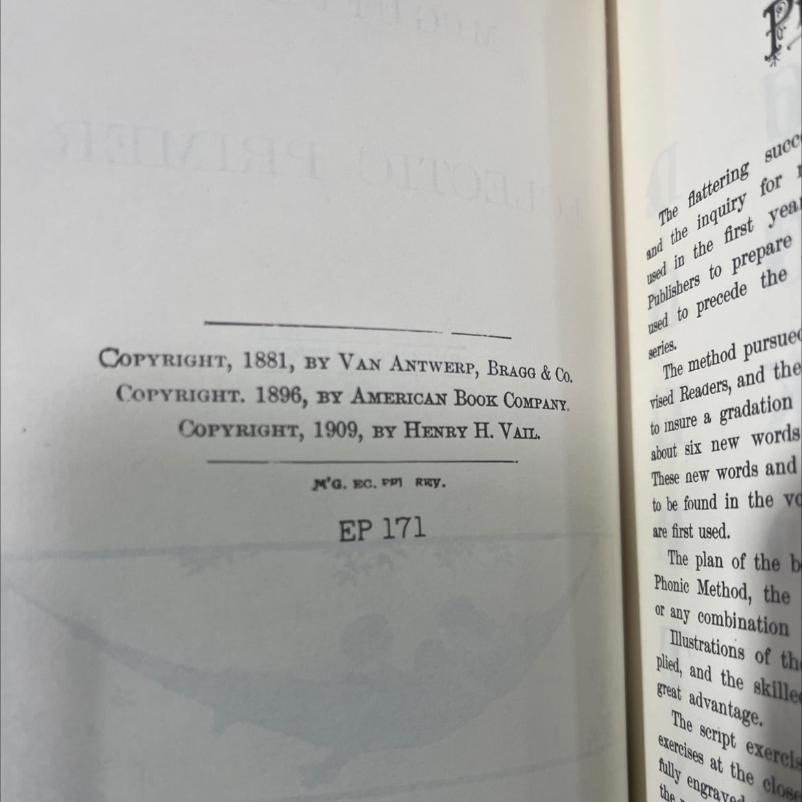 mcguffey's fage eclectic primer revised edition book, by unknown, 1909 Hardcover image 3