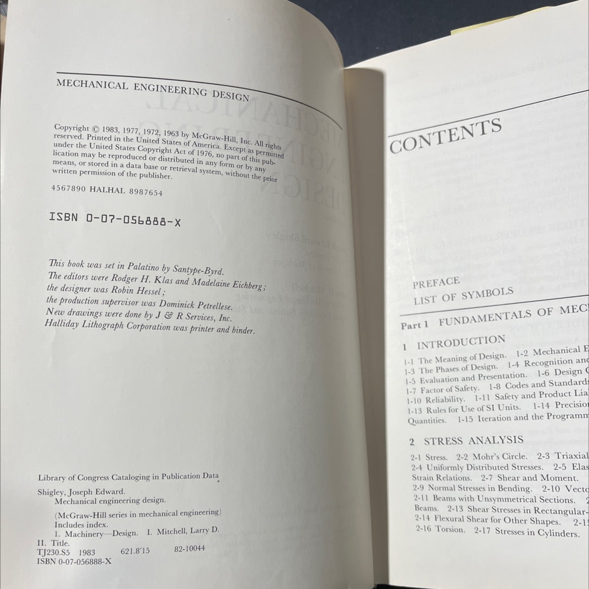mechanical engineering design book, by joseph edward shigley, larry d. mitchell, 1983 Hardcover image 3