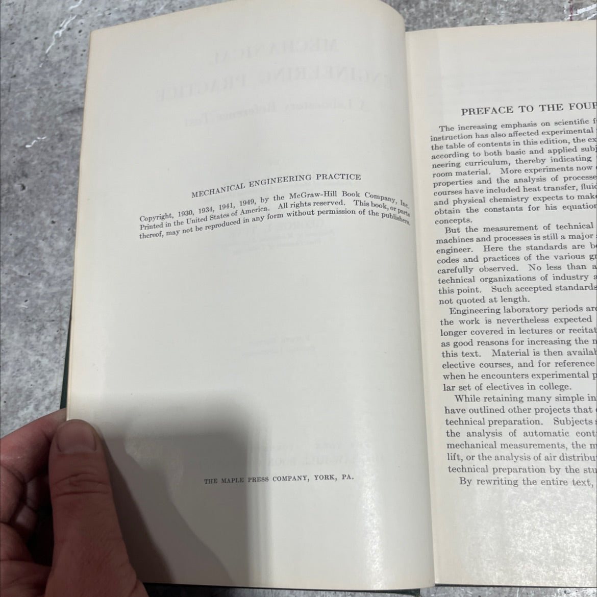 mechanical engineering practice a laboratory reference text book, by charles f. shoop, george l. tuve, 1949 Hardcover image 3