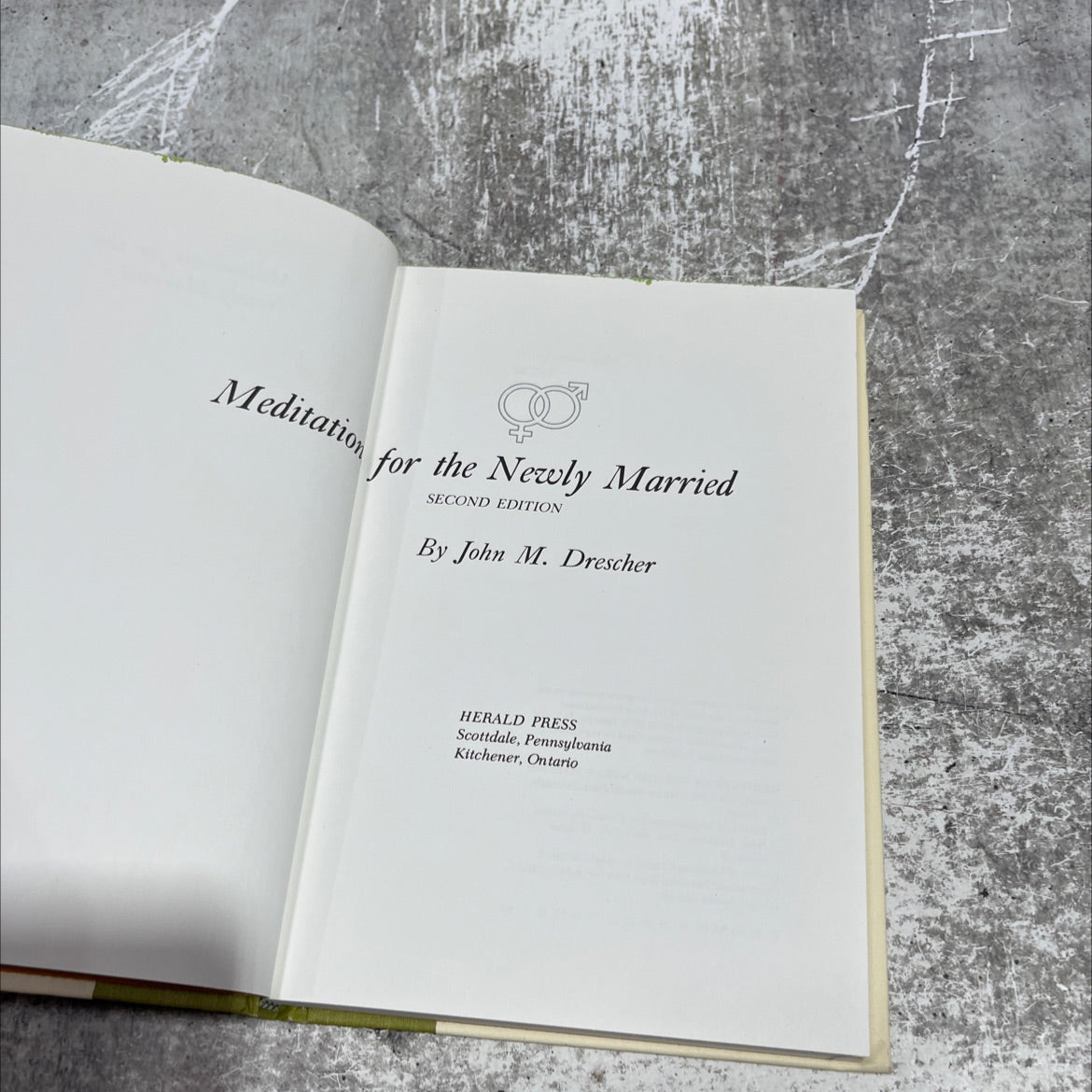 meditation for the newly married book, by john m. drescher, 1986 Hardcover image 2