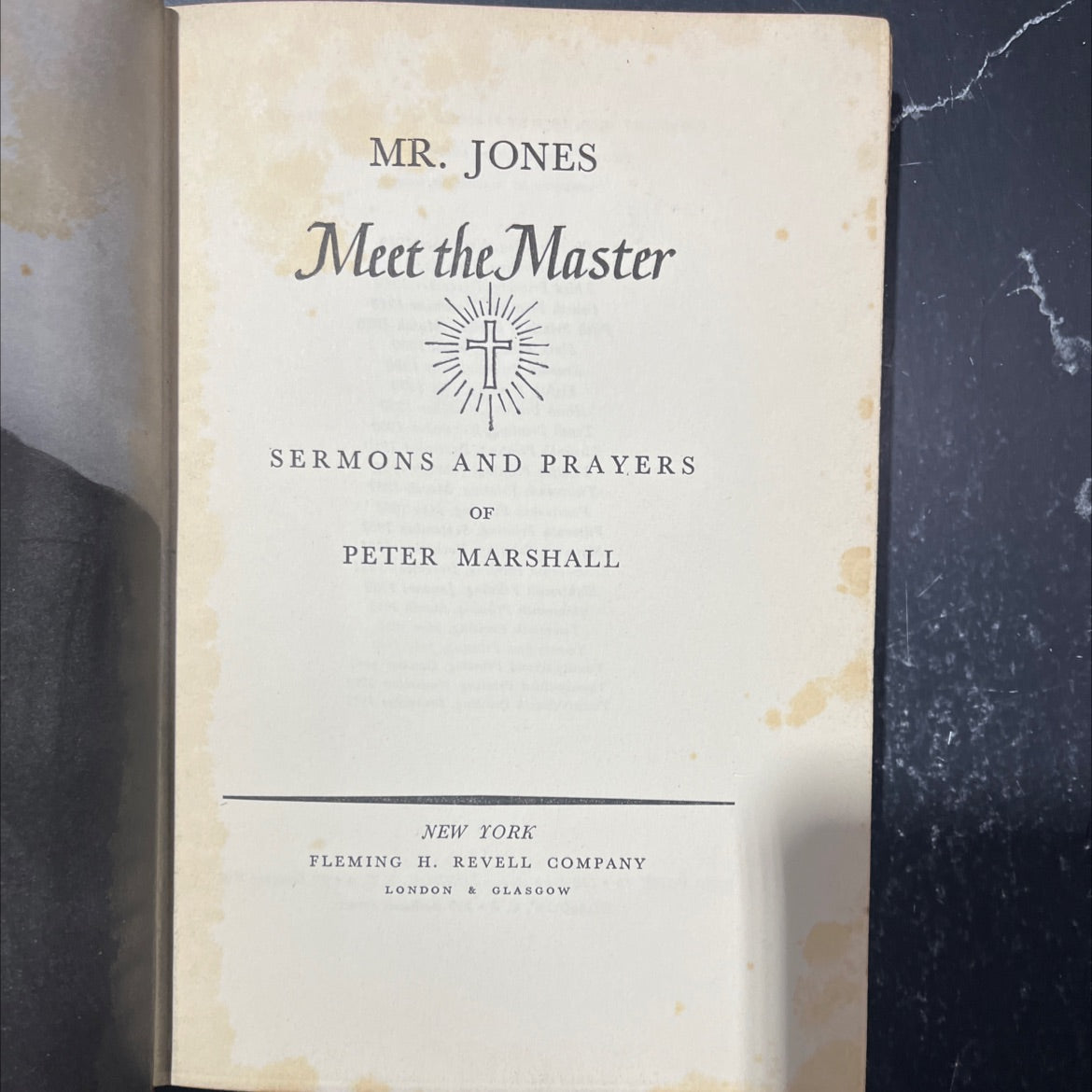 meet the master sermons and prayers of peter marshall book, by peter marshall, 1950 Hardcover image 2