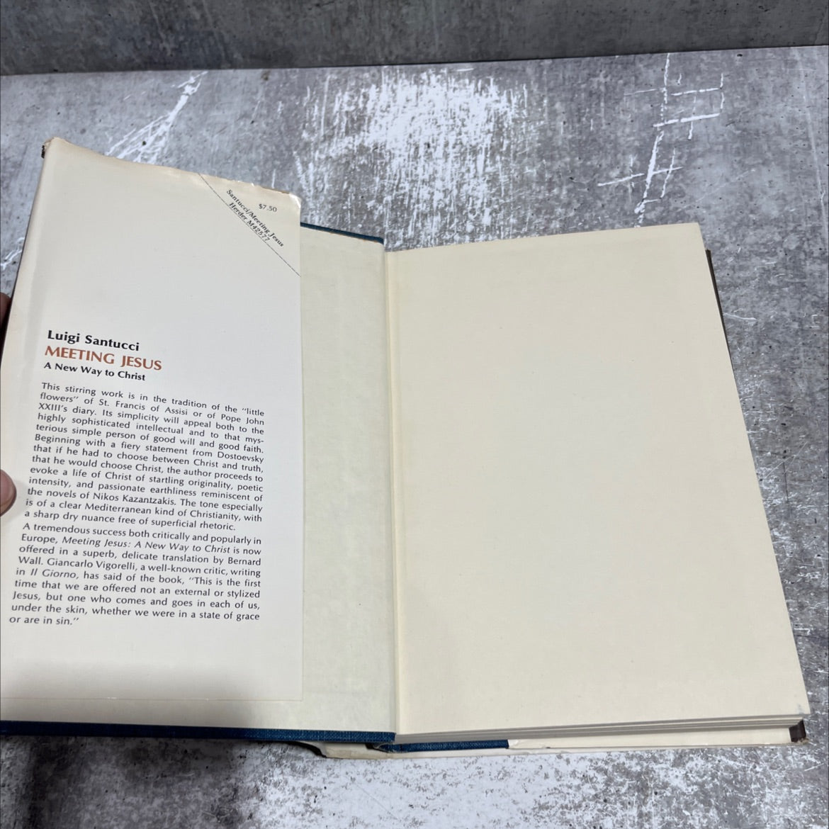 meeting jesus a new way to christ book, by luigi santucci, 1971 Hardcover image 4