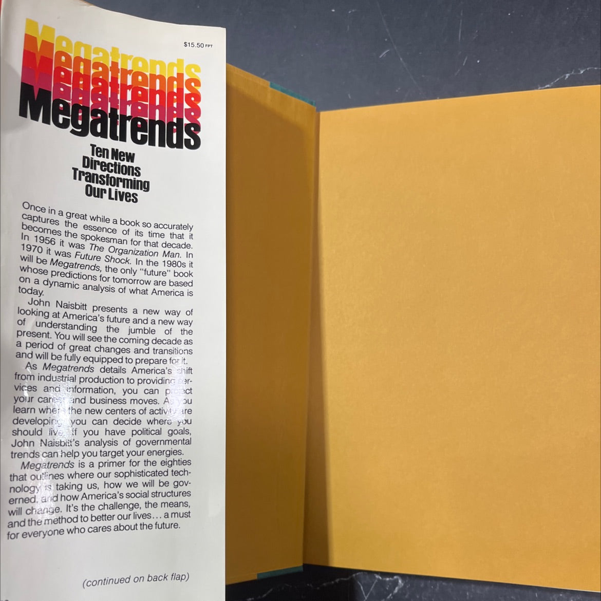 megatrends ten new directions transforming our lives book, by John Naisbitt, 1982 Hardcover image 4