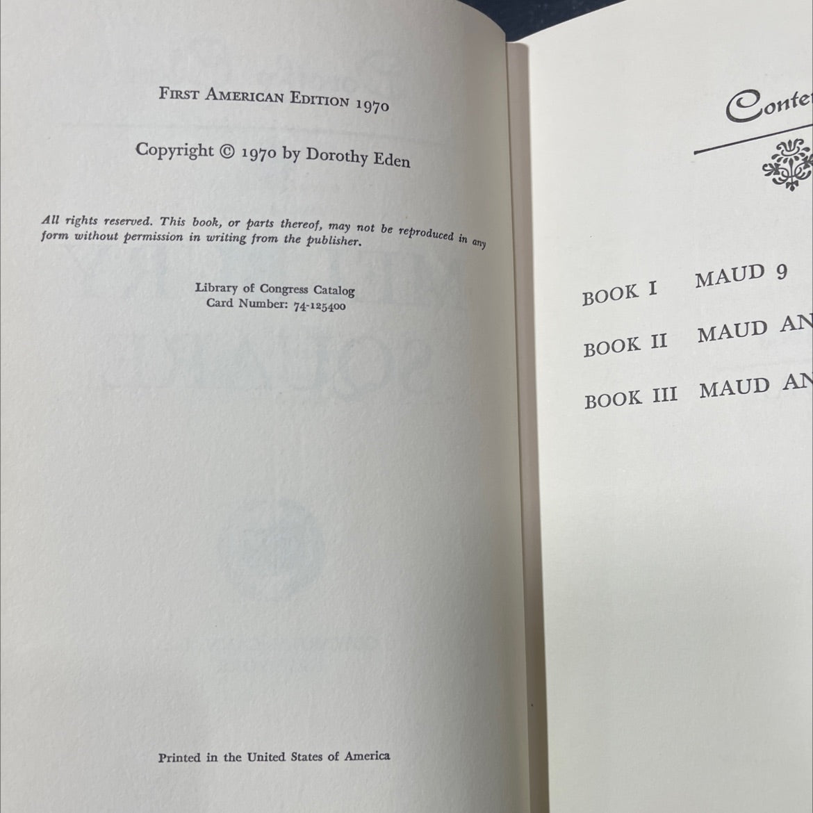 melbury square book, by dorothy eden, 1970 Hardcover image 3