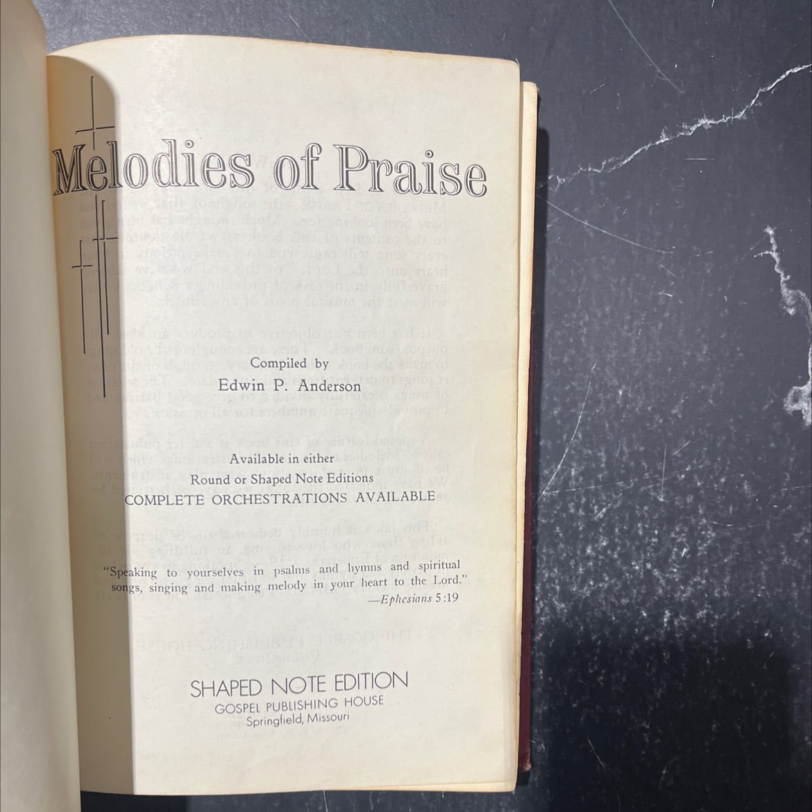 melodies of praise book, by edwin p. anderson, 1957 Hardcover image 2