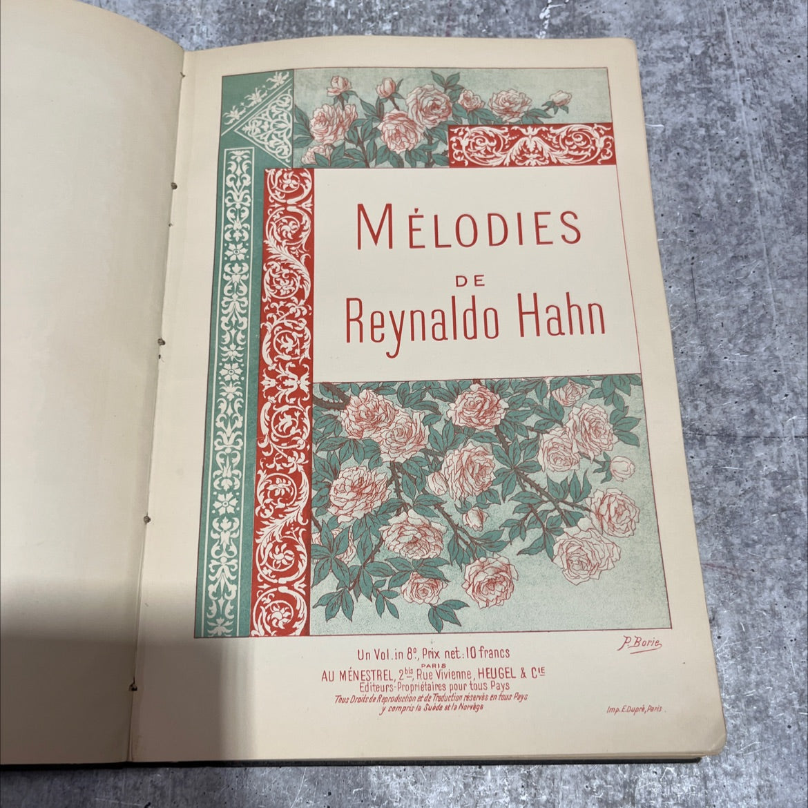 melodies of reynaldo hahn book, by reynaldo hahn, 1970 Hardcover image 2