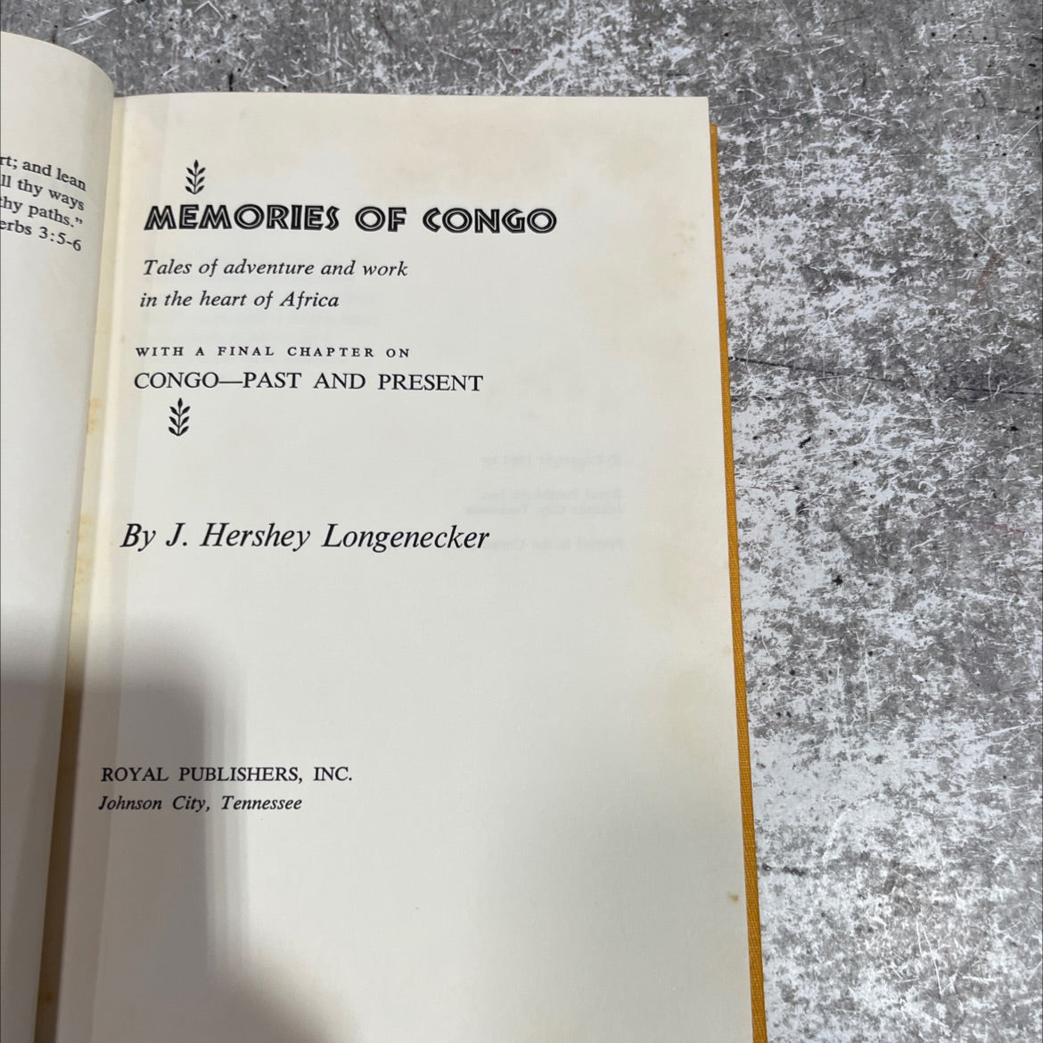 memories of congo book, by j. hershey longenecker, 1964 Hardcover image 2