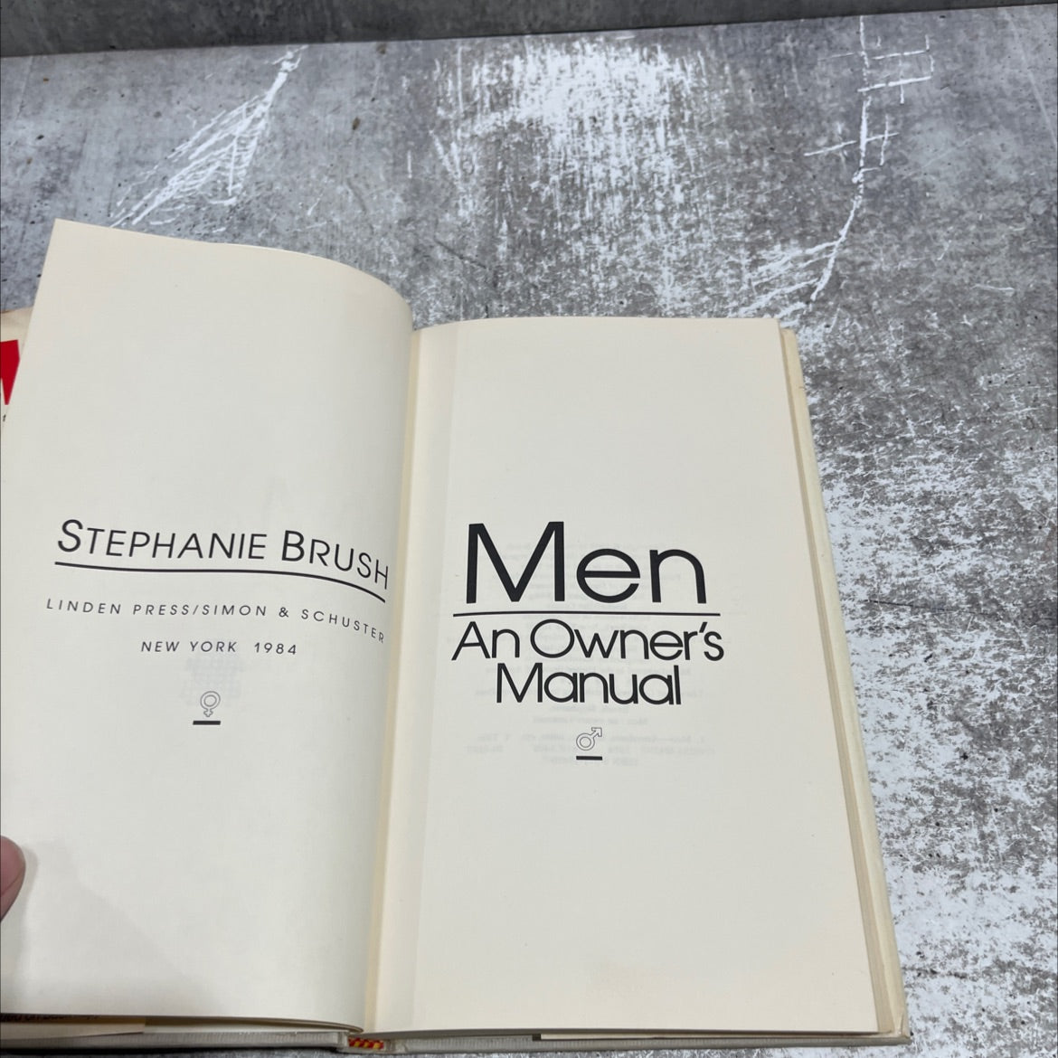 men an owner's manual book, by Stephanie Brush, 1984 Hardcover image 2