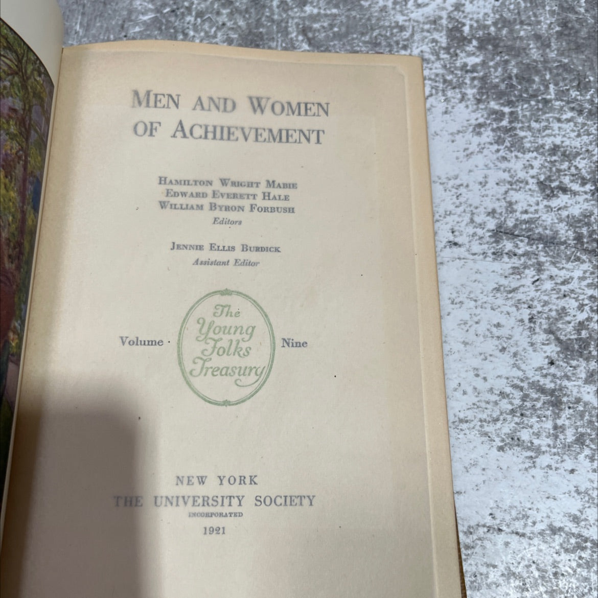 men and women of achievement book, by hamilton wright mabie, edward everett hale, william byron forbush, 1921 Hardcover image 2