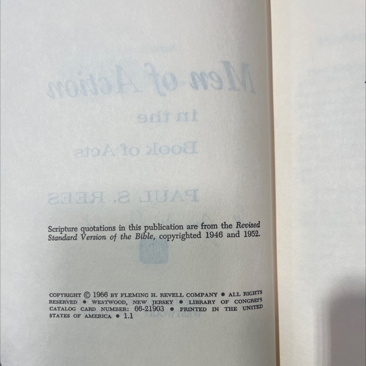 men of action in the book of acts book, by paul s. rees, rev jim mc donald, 1969 Hardcover image 3