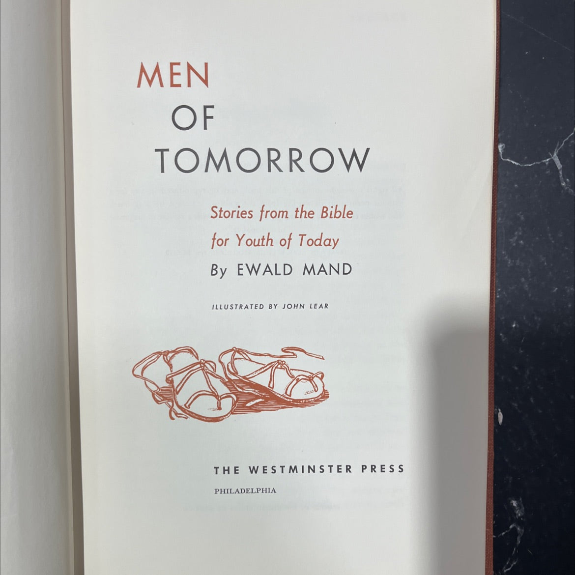 men of tomorrow stories from the bible for youth of today book, by ewald mand, 1958 Hardcover image 2