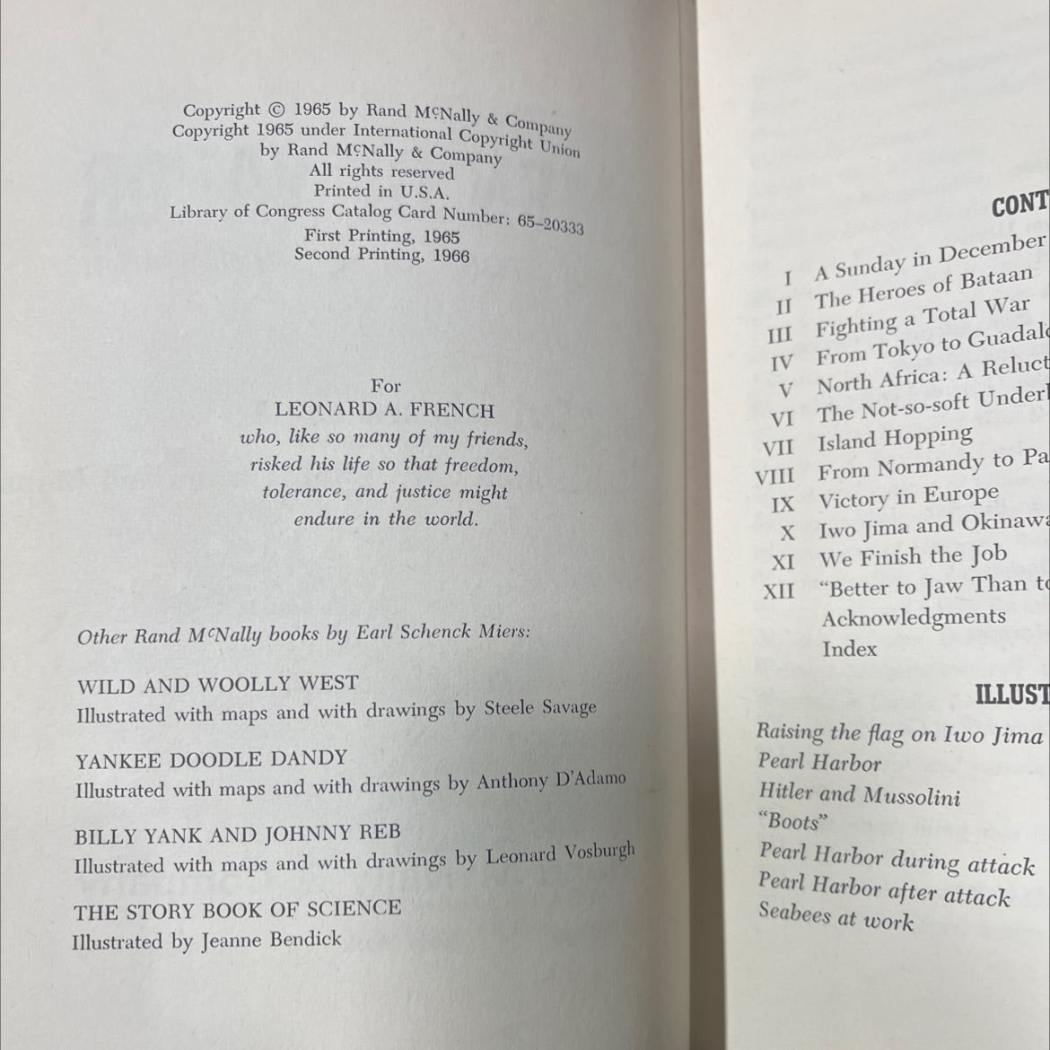 men of valor the story of world war ii book, by earl schenck miers, 1965 Hardcover image 3