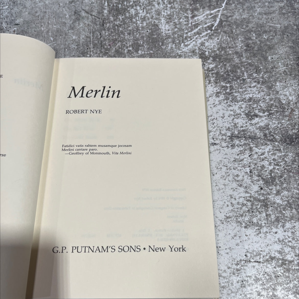 merlin book, by robert nye, 1979 Hardcover image 2