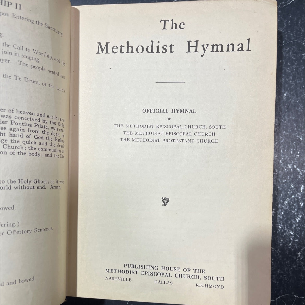 methodist hymnal book, by unknown, 1935 Hardcover image 2