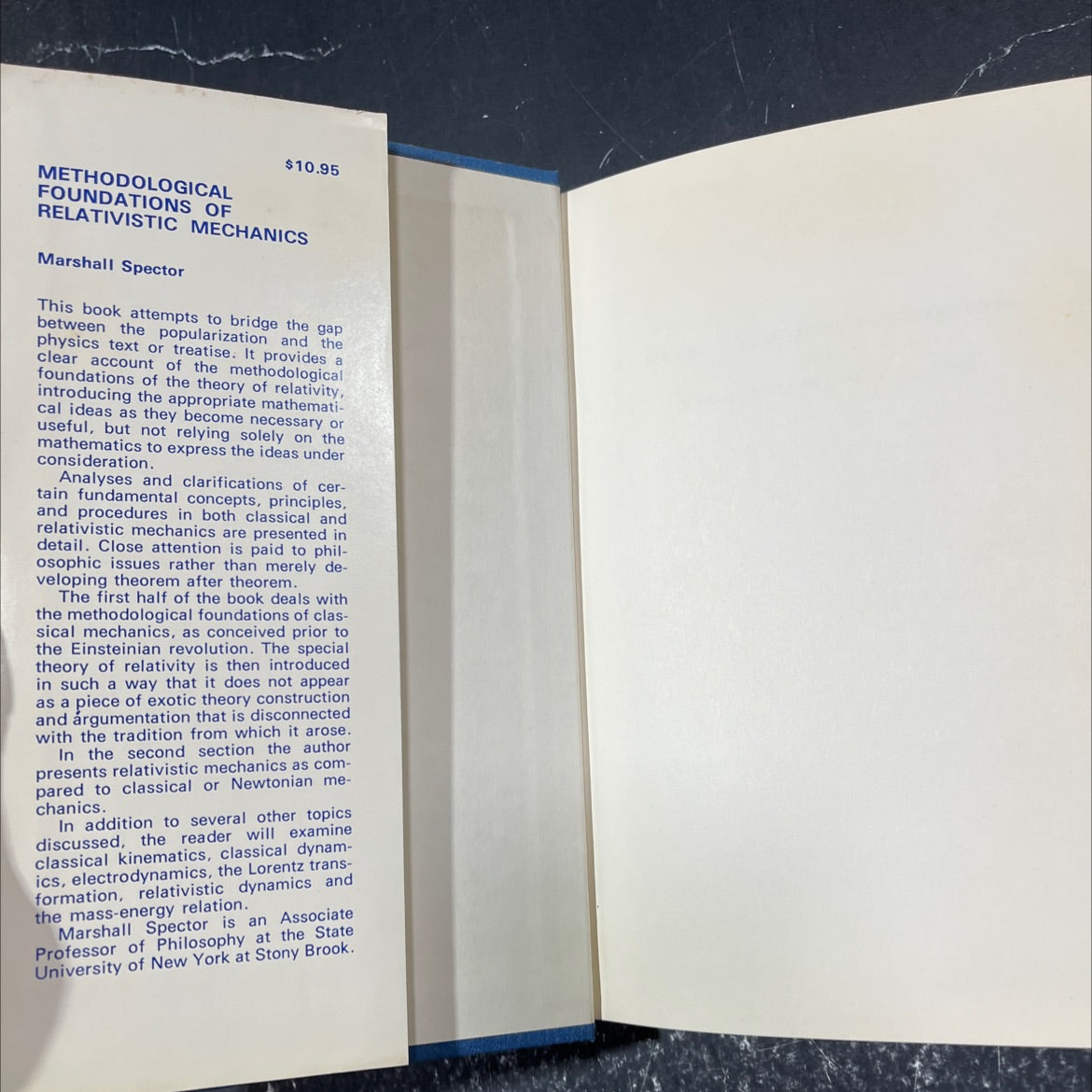 methodological foundations of relativistic mechanics book, by Marshall Spector, 1972 Hardcover image 4