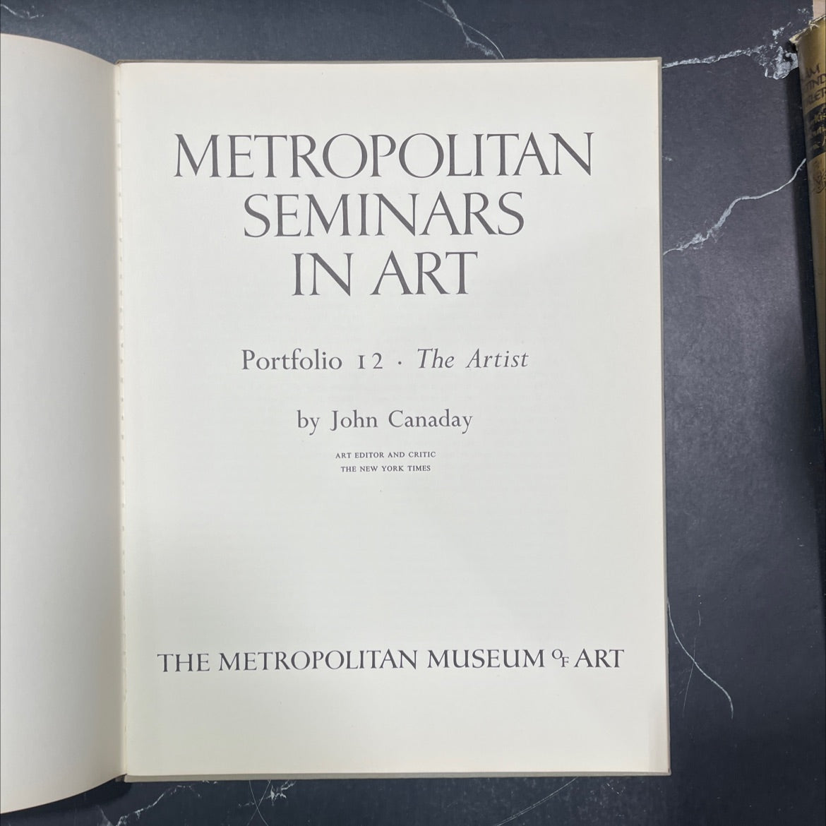 metropolitan seminars in art portfolio 12 the artist book, by John Canaday, 1959 Hardcover image 2