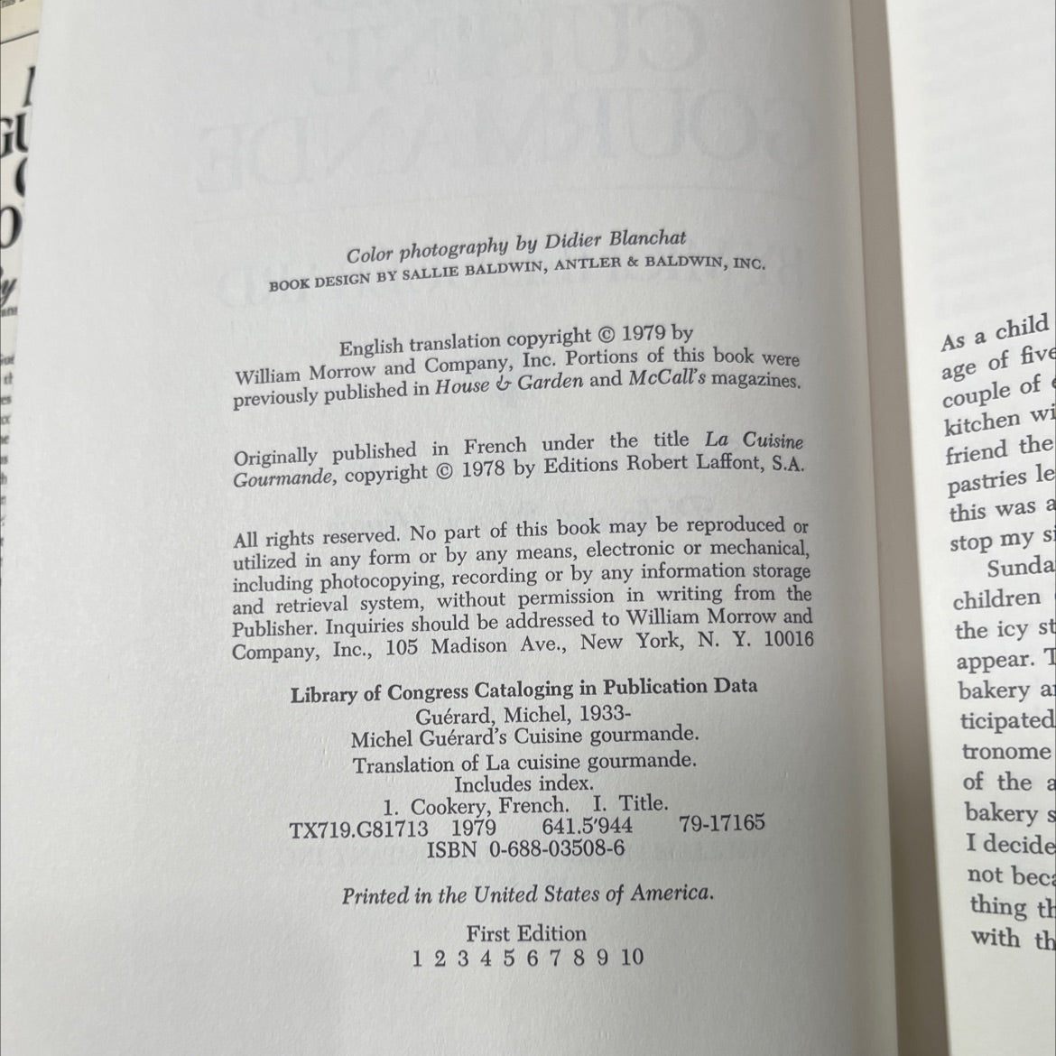 michel guérard's cuisine gourmande book, by michel guérard, 1979 Hardcover image 3