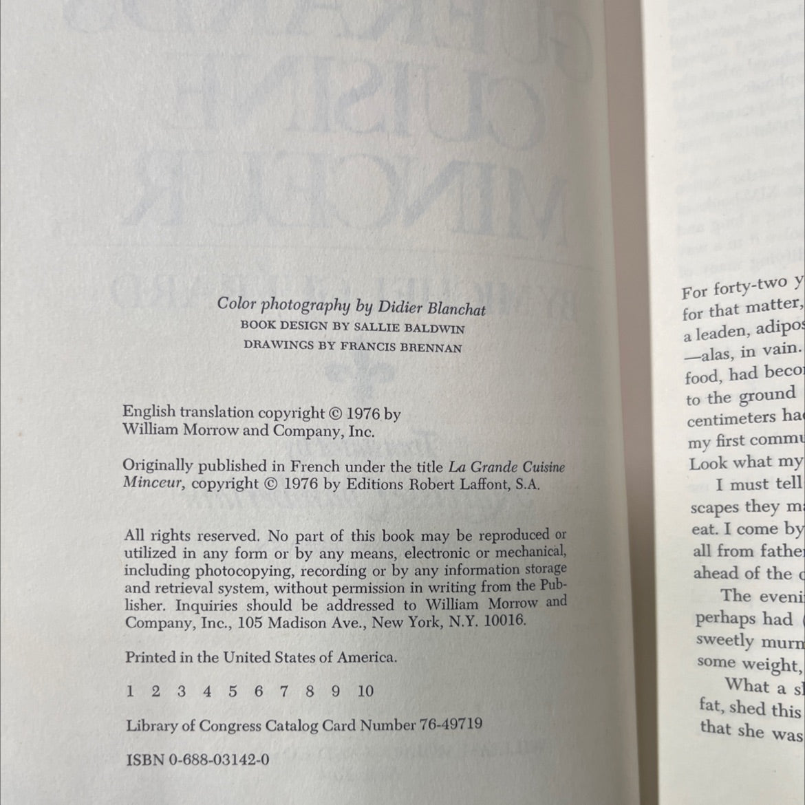 michel guerard's cuisine minceur book, by michel guérard, 1976 Hardcover image 3
