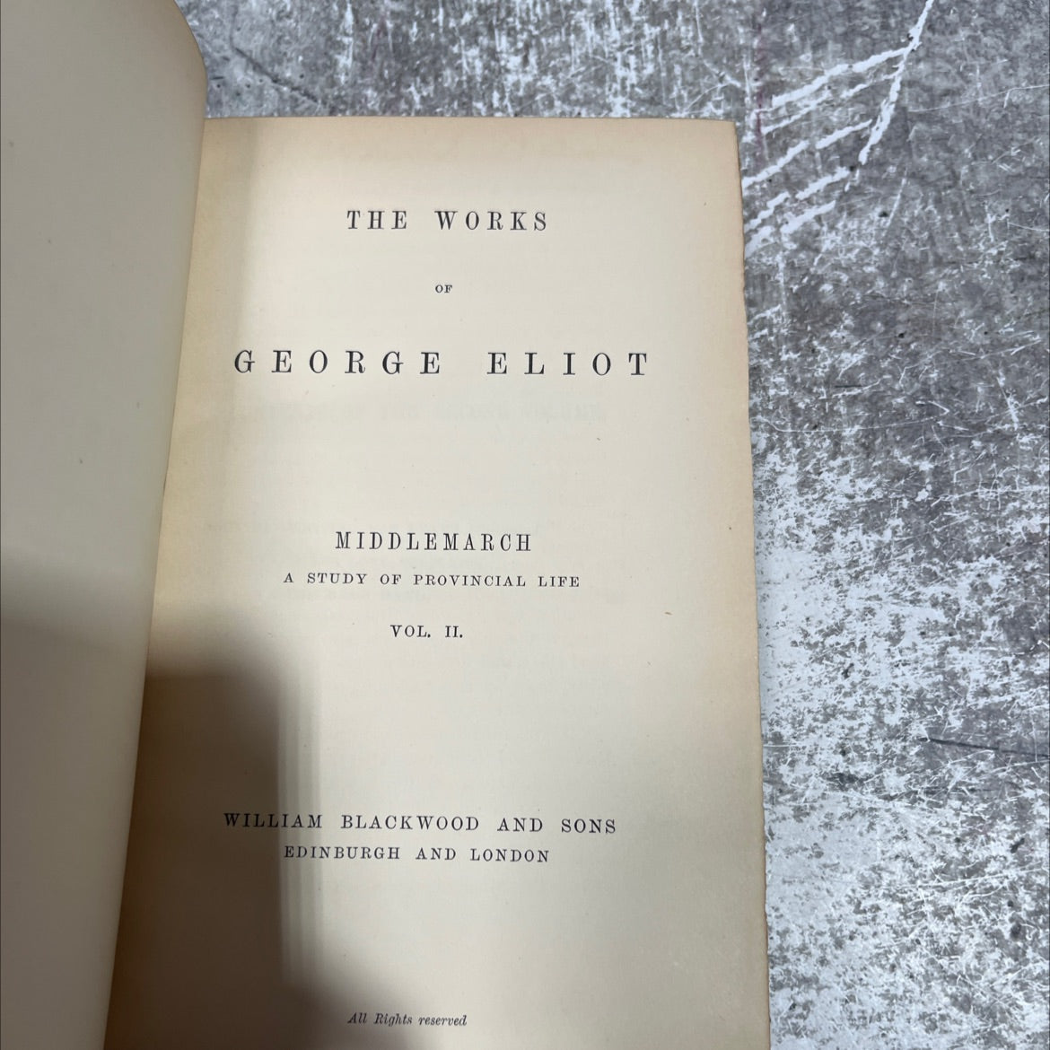 middlemarch a study of provincial life vol. ii book, by george eliot, 1970 Leather image 2