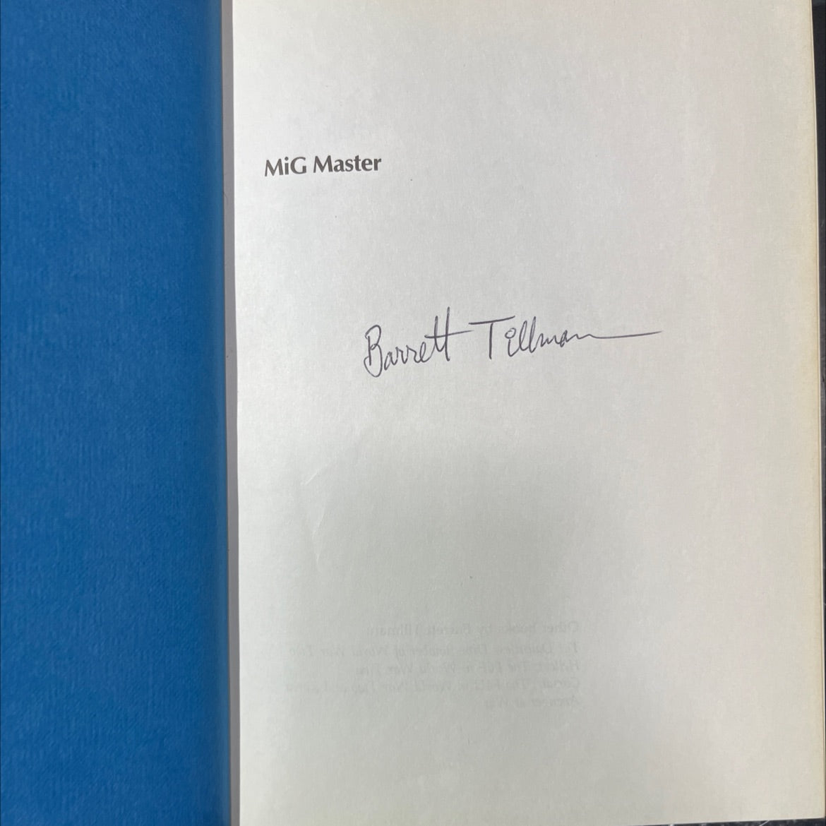 SIGNED mig master: the story of the f-8 crusader book, by barrett tillman, 1980 Hardcover, Vintage image 4
