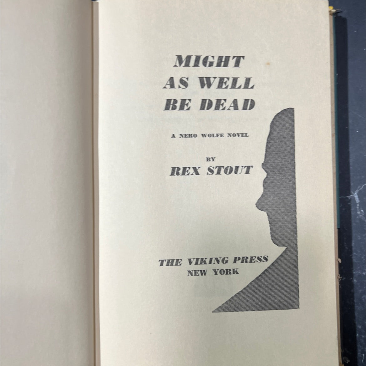 might as well be dead book, by rex stout, 1956 Hardcover image 2