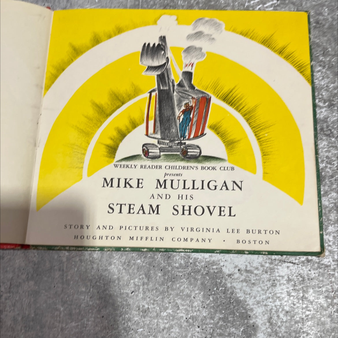 mike mulligan and his steam shovel book, by virginia lee burton, 1939 Hardcover image 2