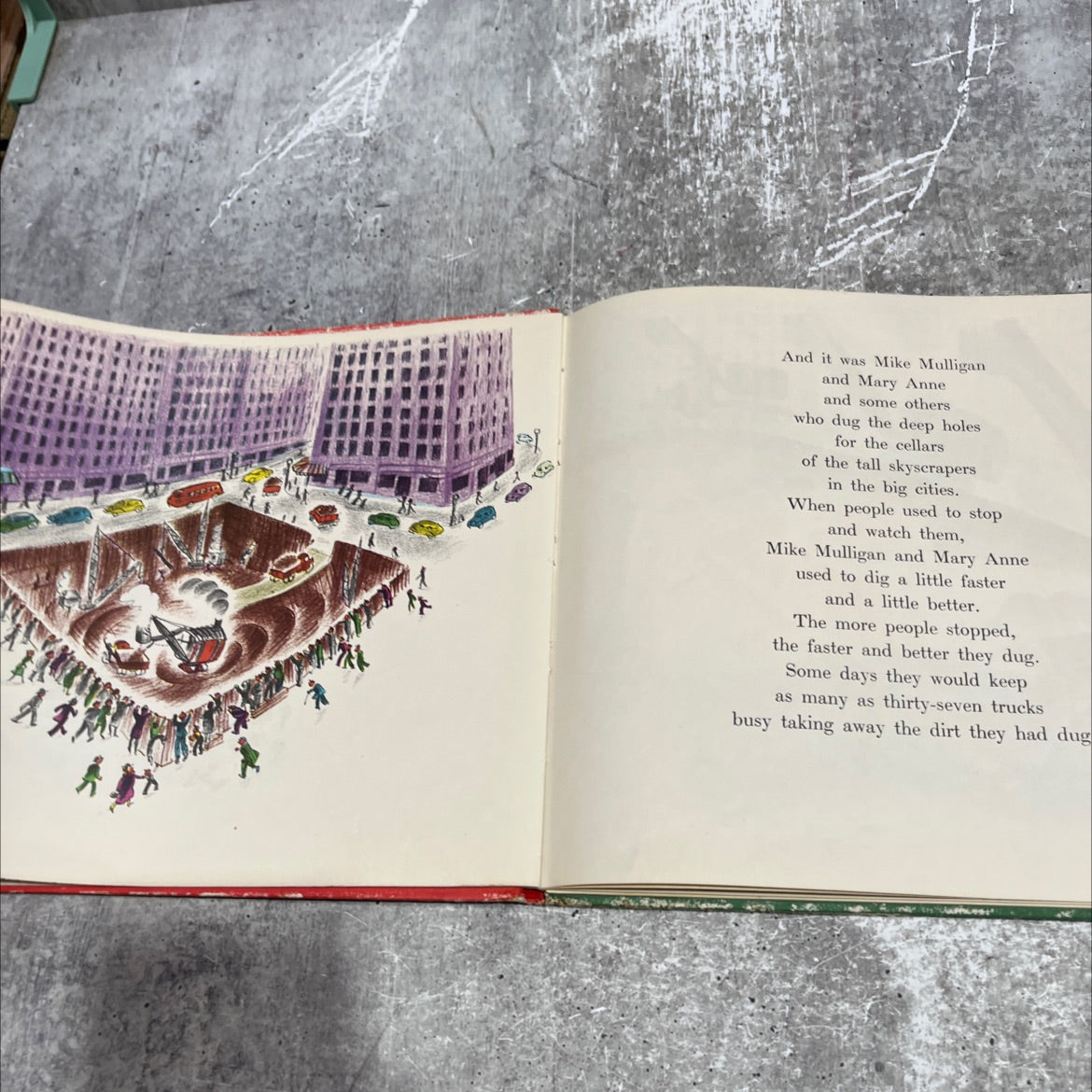 mike mulligan and his steam shovel book, by virginia lee burton, 1939 Hardcover image 4