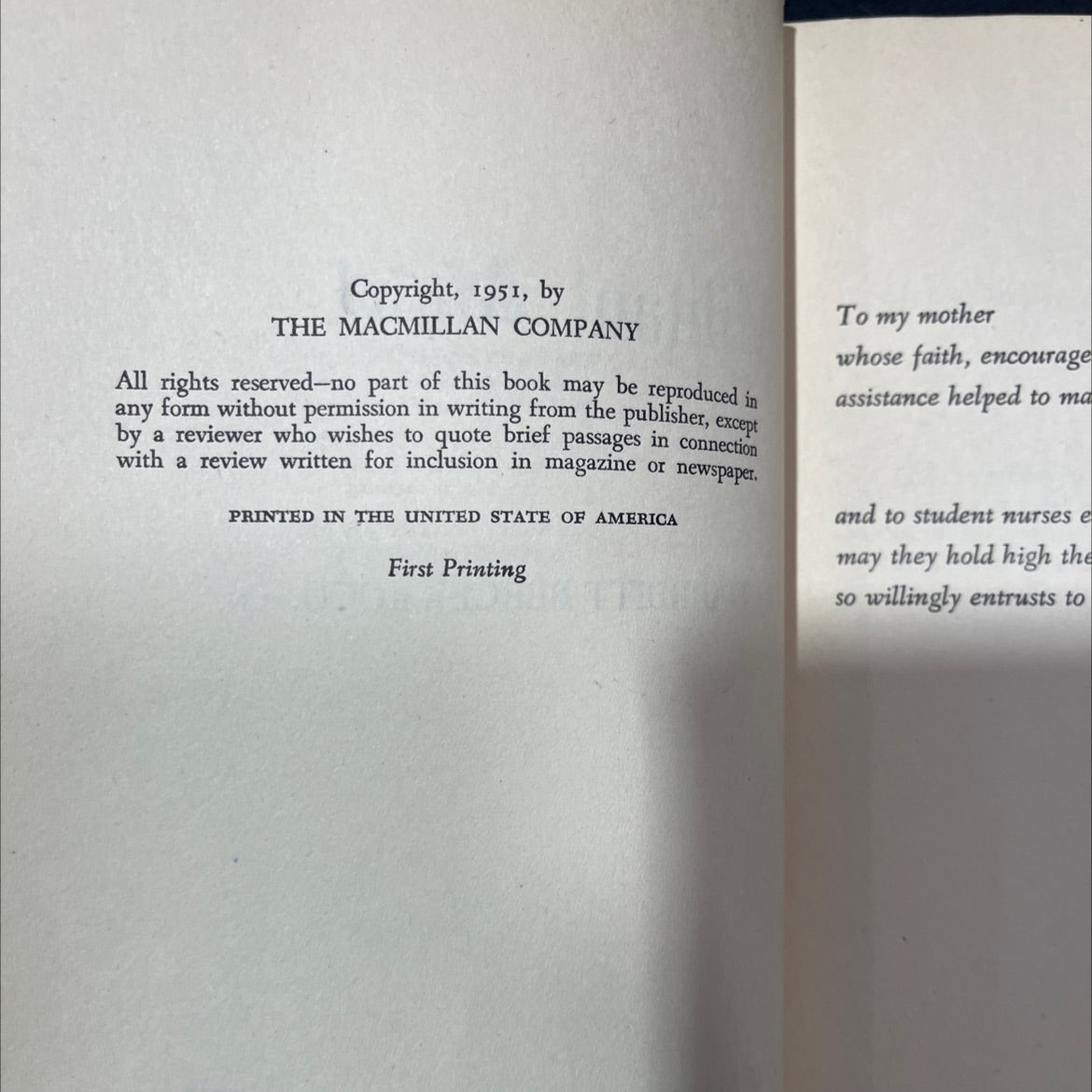 militant angel book, by harriett berger koch, r.n., 1951 Hardcover image 3