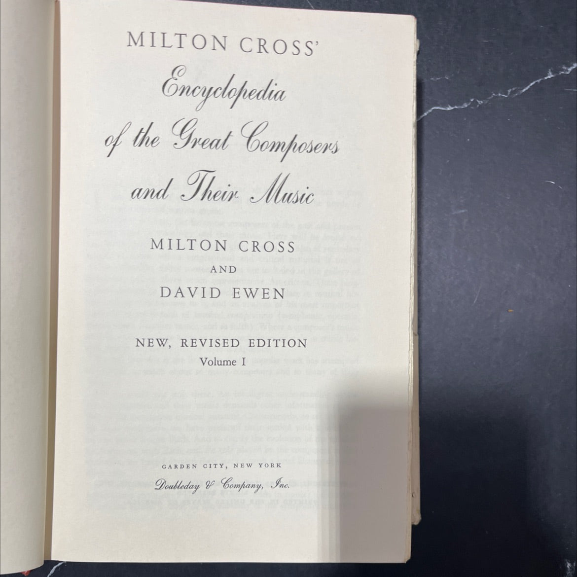 milton cross' encyclopedia of the great composers and their music book, by milton cross and david ewen, 1962 Hardcover image 2