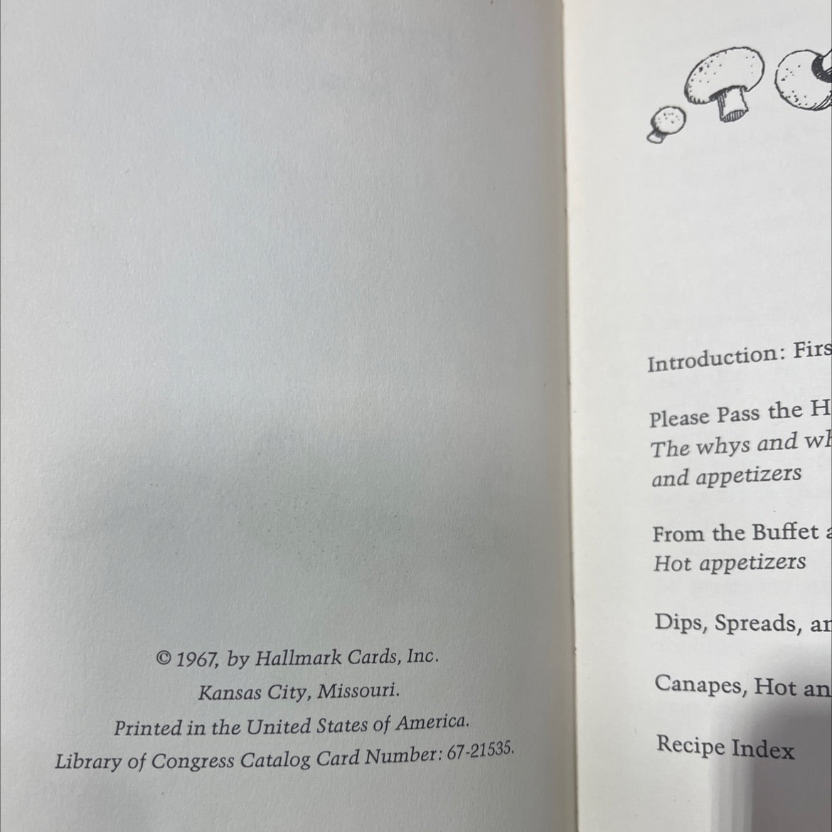 mimi sheraton hors d'oeuvres & appetizers book, by Mimi Sheraton, 1967 Hardcover image 3
