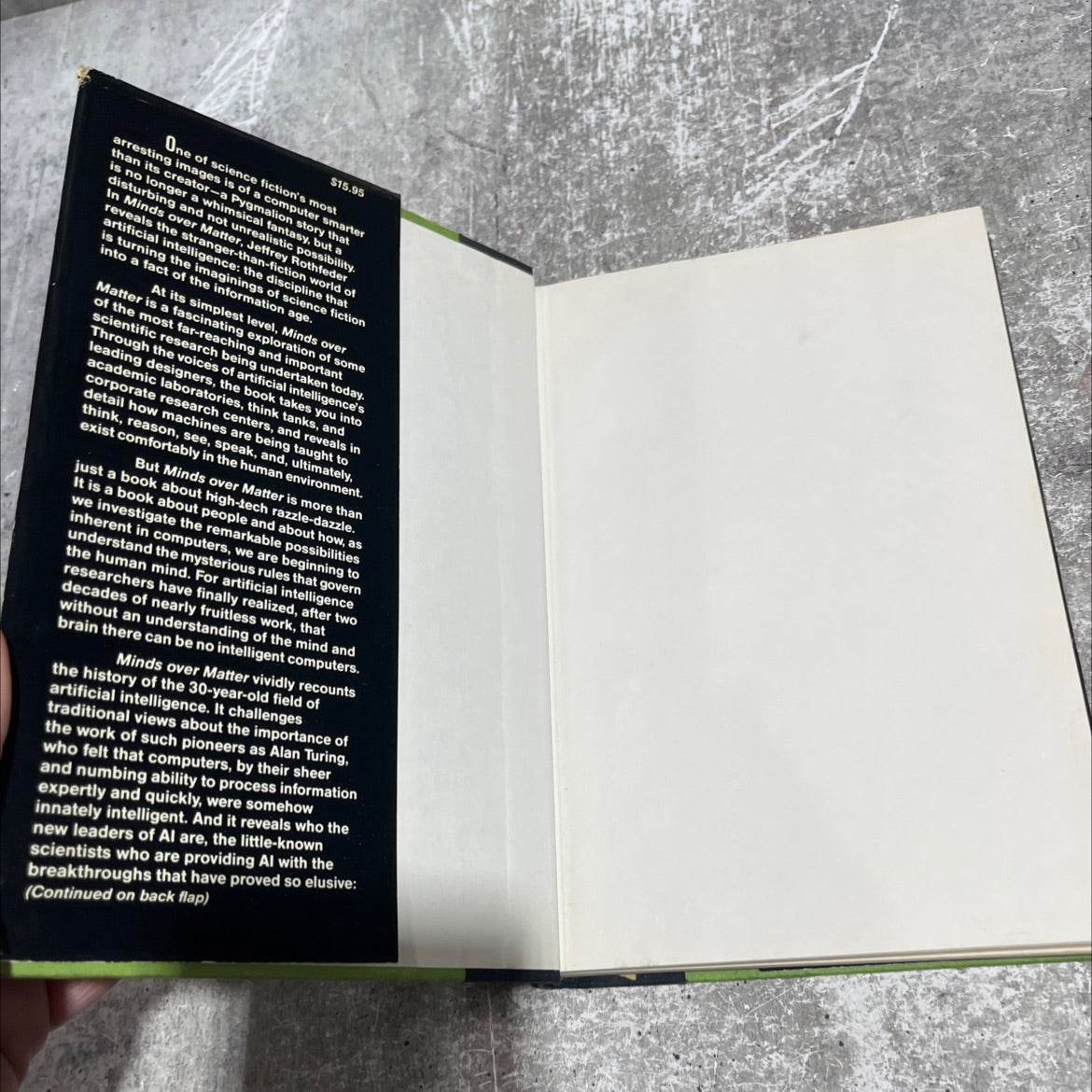 minds over matter book, by jeffrey rothfeder, 1985 Hardcover image 4