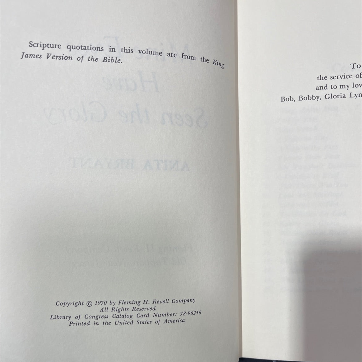 mine eyes have seen the glory book, by anita bryant, 1992 Hardcover image 3