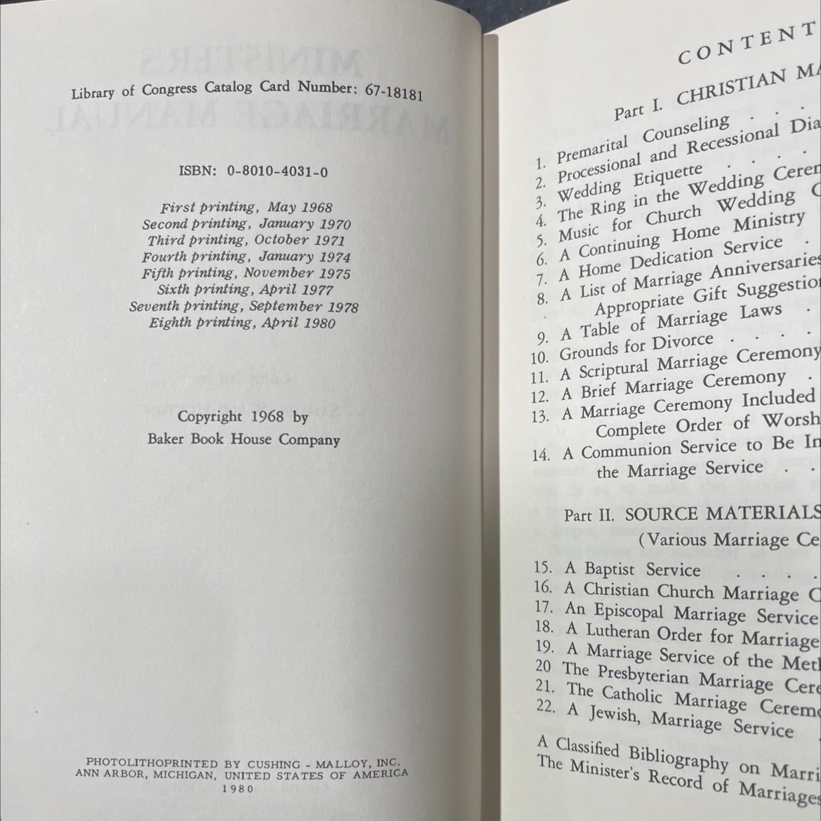 minister's marriage manual book, by samuel ward hutton, 1980 Hardcover image 3