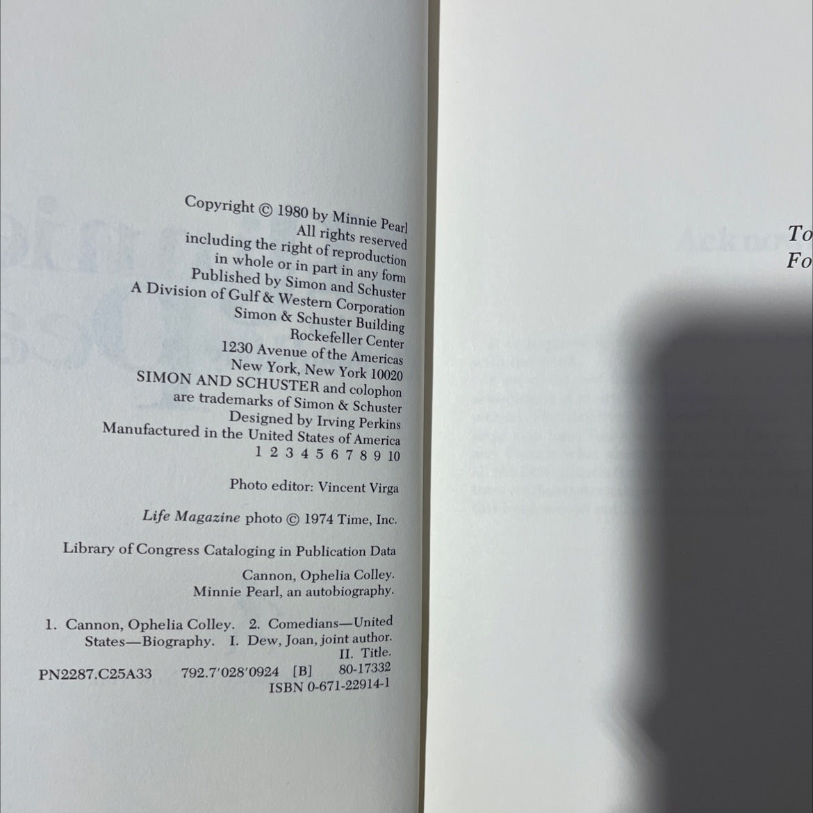 minnie pearl an autobiography book, by minnie pearl, 1980 Hardcover, Vintage image 3