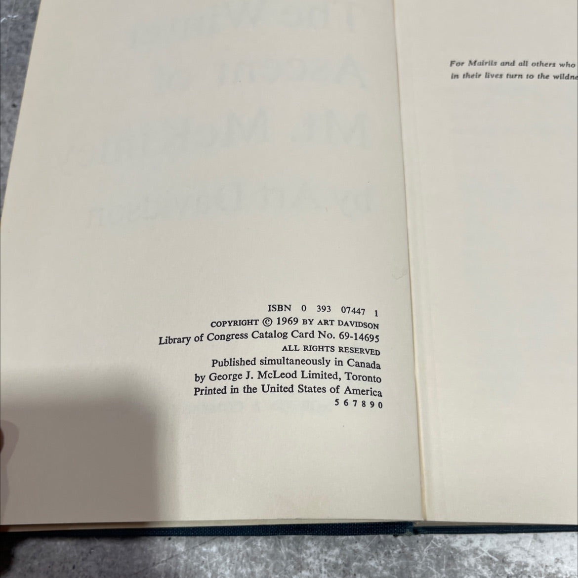 minus 148°: the winter ascent of mt. mckinley book, by Art Davidson, 1969 Hardcover image 3