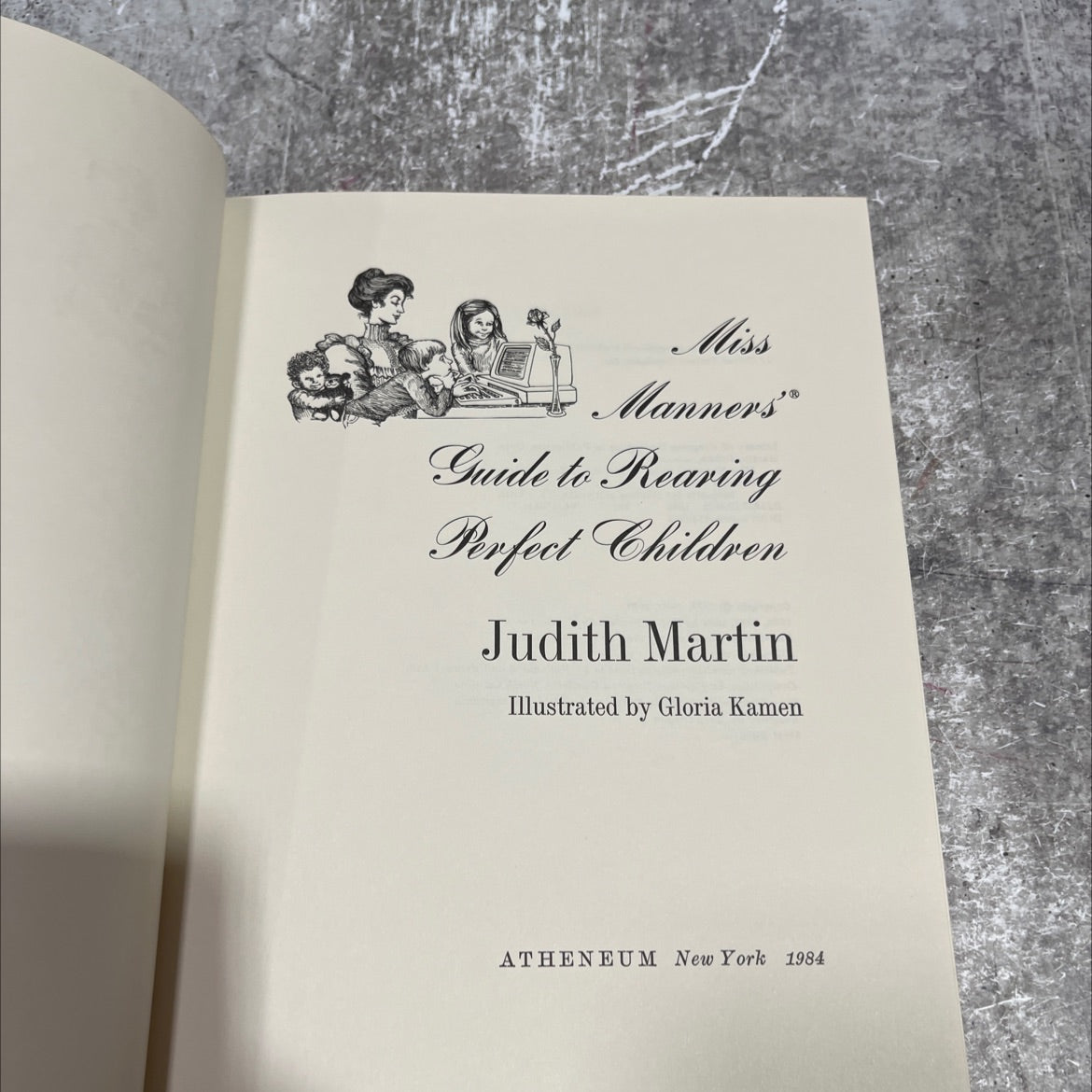 miss manners' guide to rearing perfect children book, by judith martin, 1984 Hardcover image 2