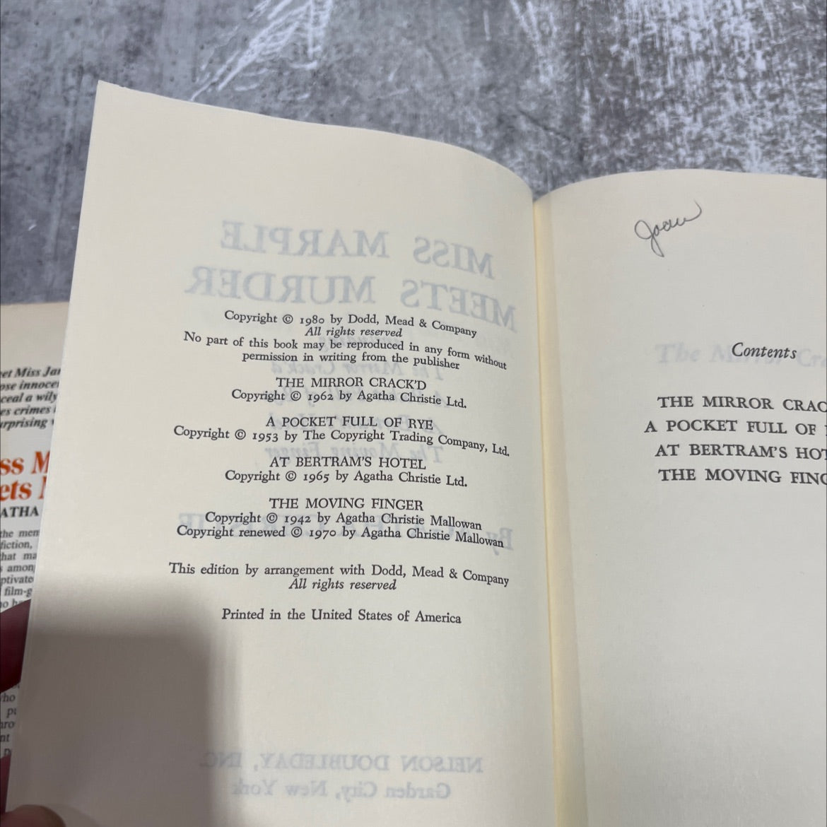 miss marple meets murder book, by agatha christie, 1970 Hardcover image 3