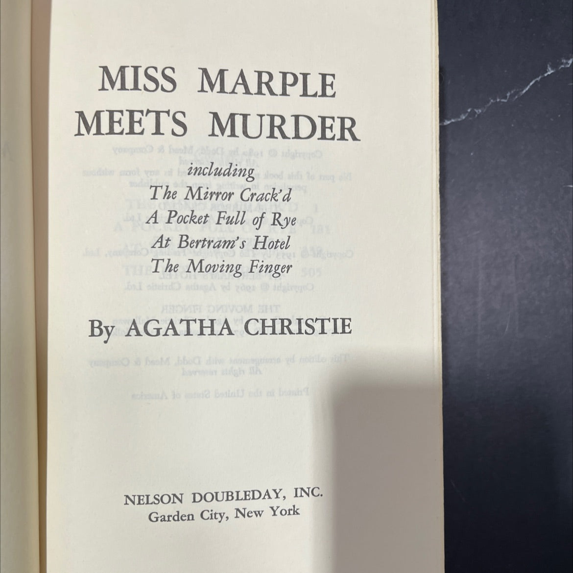 miss marple meets murder book, by agatha christie, 1980 Hardcover image 2